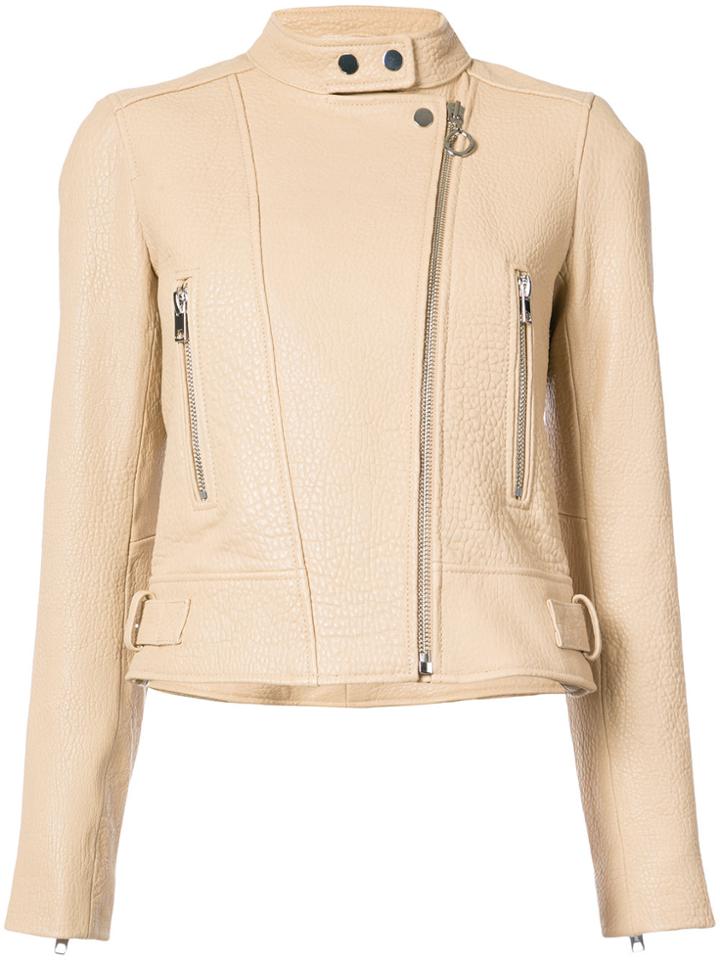 Derek Lam 10 Crosby Leather Moto Jacket - Grey