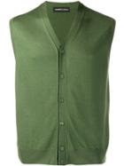 Lamberto Losani Sleeveless Knit Cardigan - Green