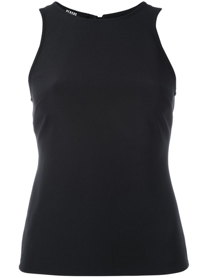 Versus Rear Zip Top, Women's, Size: 44, Black, Polyester/spandex/elastane