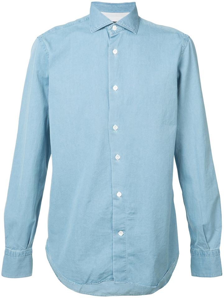 Eleventy - Classic Shirt - Men - Cotton - L, Blue, Cotton