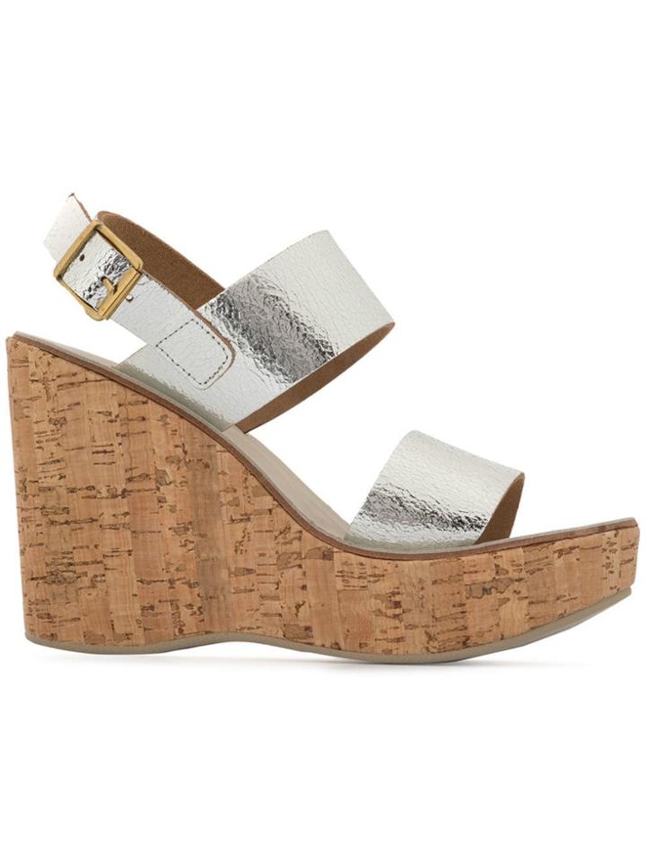 Fabio Rusconi Wedge Slingback Sandals - White