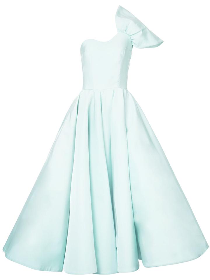 Christian Siriano One Shoulder Ball Gown - Green
