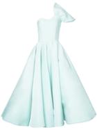 Christian Siriano One Shoulder Ball Gown - Green