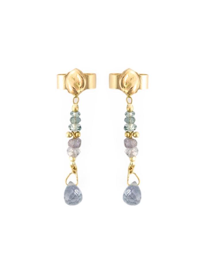 Natasha Collis Multi Sapphire Drop Earrings