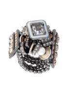 Camila Klein Embellished Rondelas Ring - Metallic