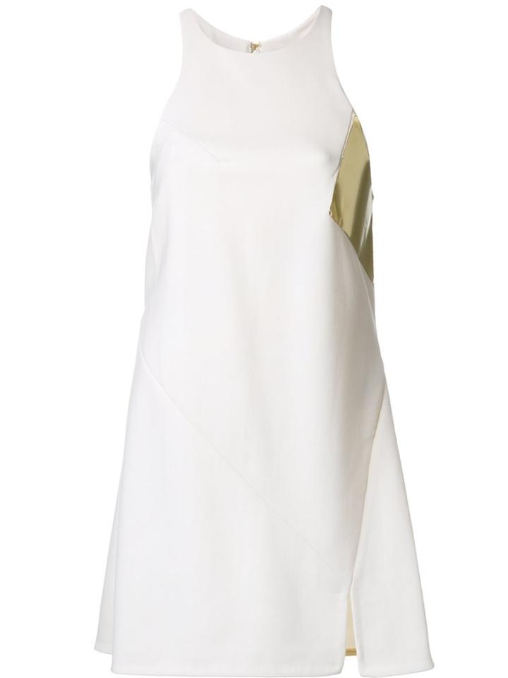 Jay Ahr Gold-tone Detail Short Dress, Women's, Size: 34, White, Wool