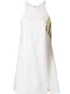Jay Ahr Gold-tone Detail Short Dress, Women's, Size: 34, White, Wool