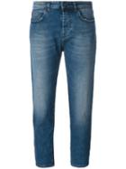 No21 Cropped Straight Jeans, Women's, Size: 28, Blue, Cotton/spandex/elastane