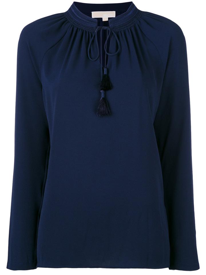 Michael Michael Kors Peep-hole Blouse - Blue