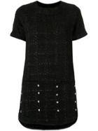 Andrea Bogosian Tweed Shift Dress - Black