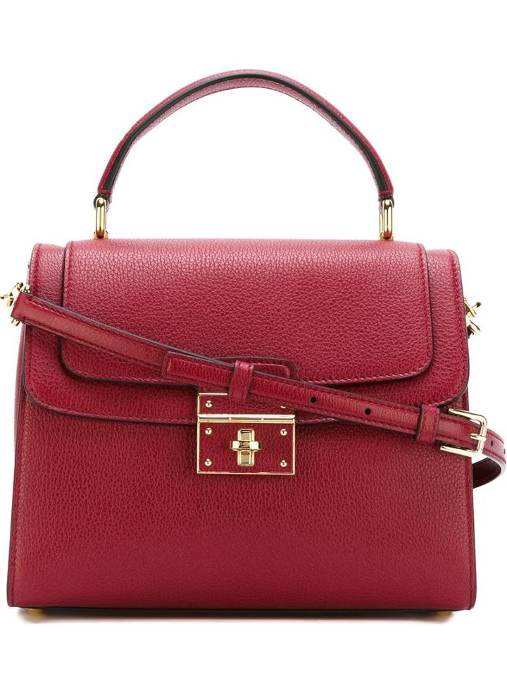 Dolce & Gabbana Medium Greta Tote, Women's, Red, Leather