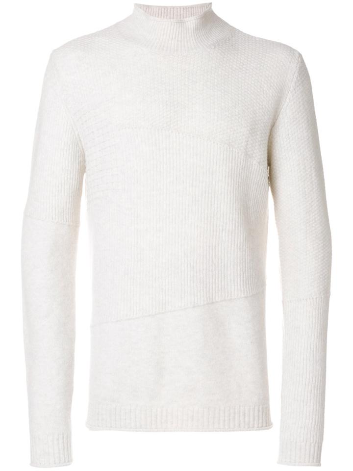 Roberto Collina Ribbed Turtle Neck Jumper - White