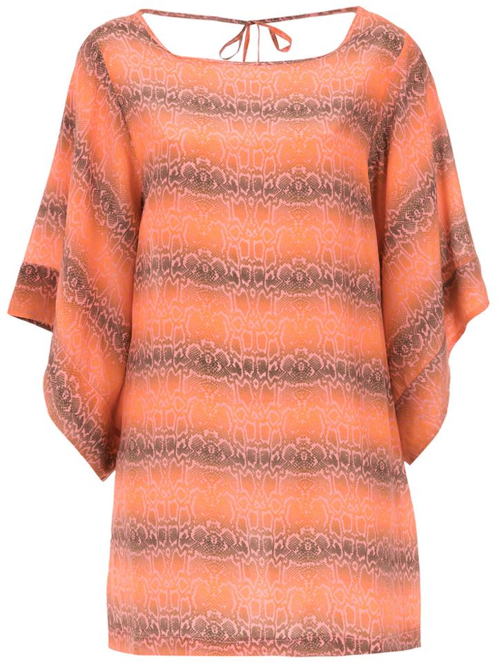 Amir Slama Silk Beach Dress - Yellow & Orange