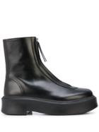 The Row Zip-front Ankle Boots - Black