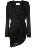 Alexandre Vauthier V Neck Mini Dress - Black