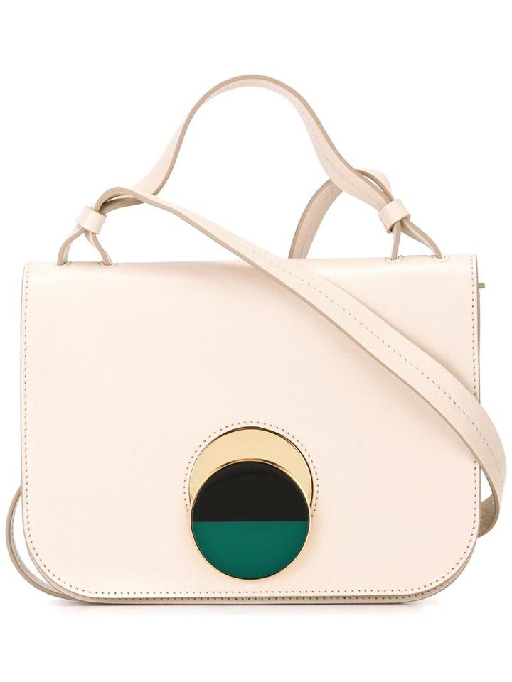 Marni Pois Shoulder Bag, Women's, Nude/neutrals, Sheep Skin/shearling