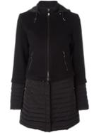 Armani Jeans Single Breasted Coat, Women's, Size: 44, Black, Wool/polyester/feather Down