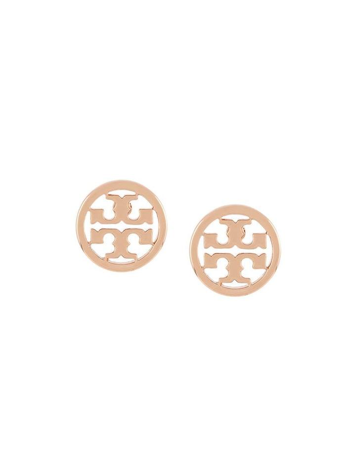 Tory Burch Logo Circle Earrings - Metallic