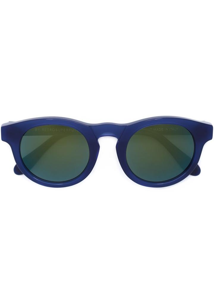 Retrosuperfuture Round Framed Sunglasses, Women's, Blue, Acetate