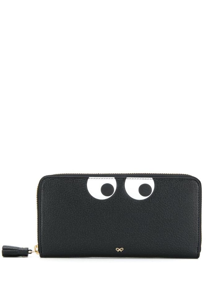 Anya Hindmarch Eyes Zipped Wallet - Black