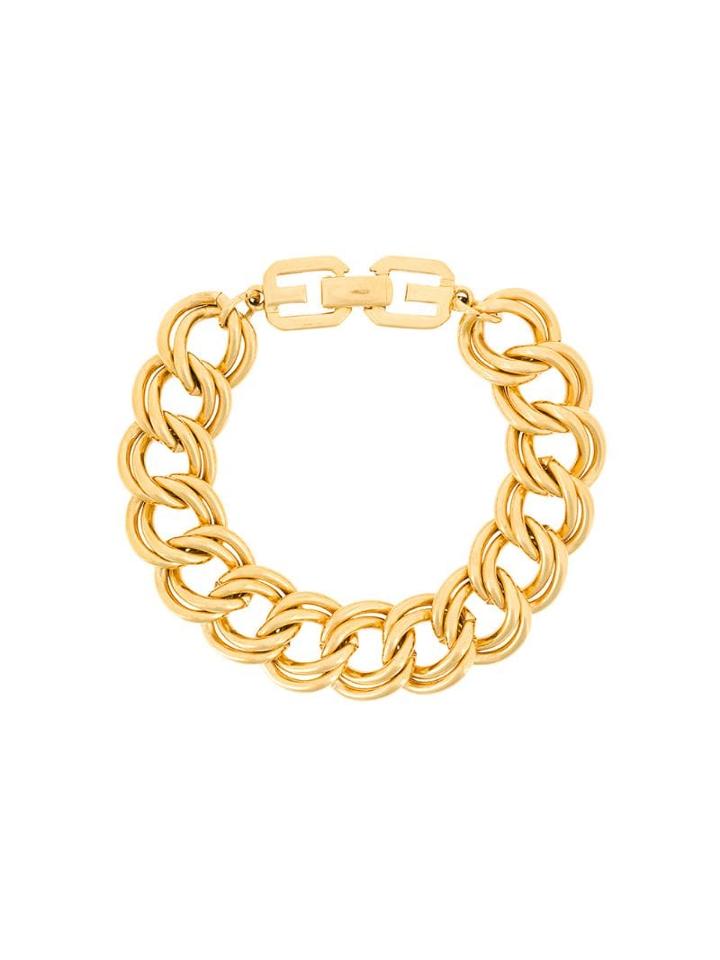 Givenchy Pre-owned 1980s Double Chain Link Bracelet - Metallic