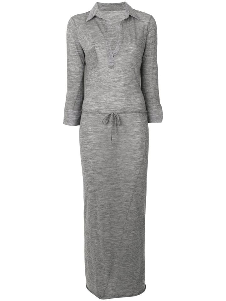 Humanoid Long Belt Dress - Grey
