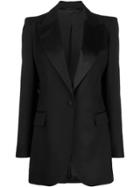 P.a.r.o.s.h. Satin-trimmed Blazer - Black