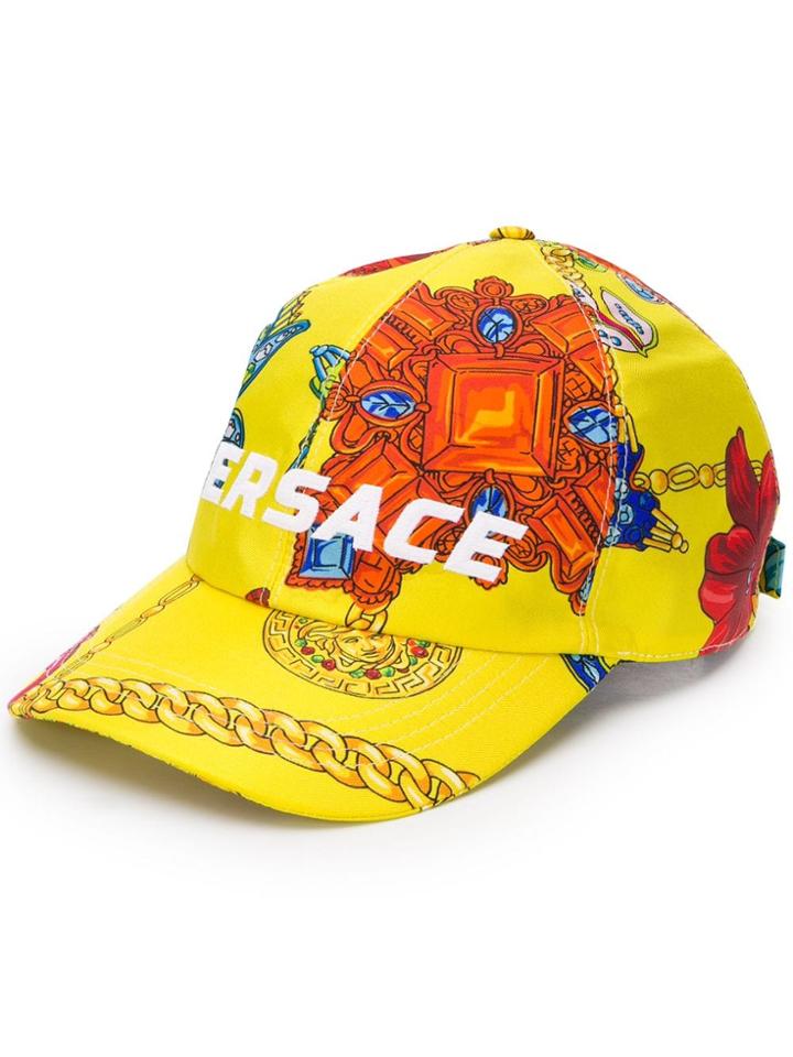Versace Gioielleria Jetés Print Cap - Yellow