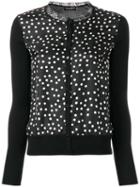 Dolce & Gabbana Polka Dot Cardigan, Women's, Size: 42, Black, Silk/cotton/polyamide