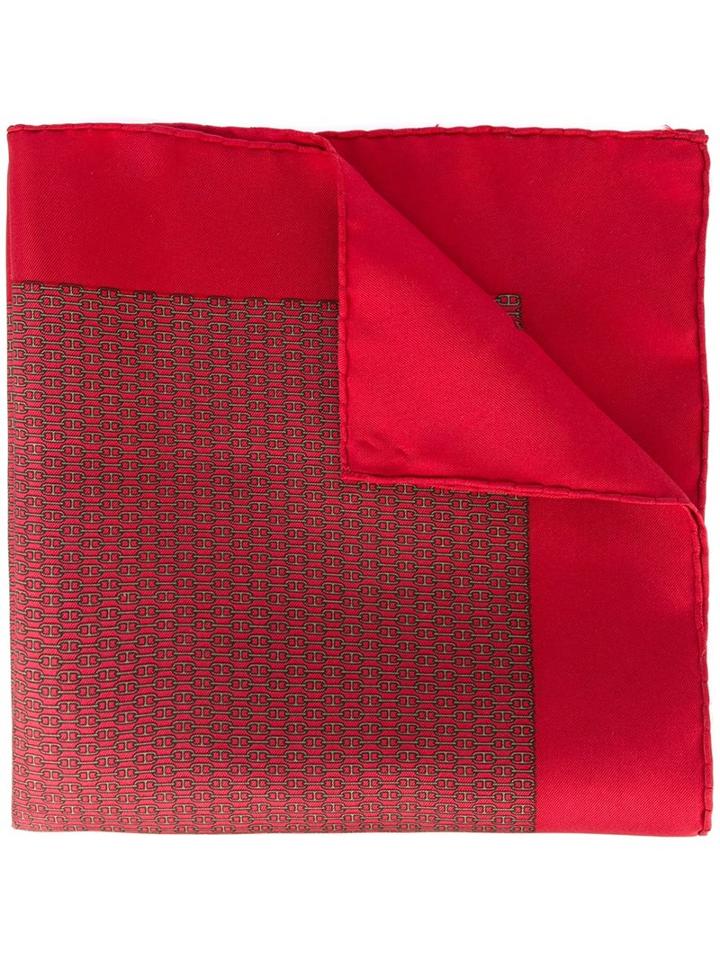 Hermès Vintage Chain Print Pocket Square
