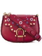 Marc Jacobs - Navigator Floral Saddle Bag - Women - Calf Leather - One Size, Red, Calf Leather