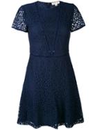 Michael Michael Kors - Flared Lace Dress - Women - Cotton/polyamide/viscose - 4, Blue, Cotton/polyamide/viscose