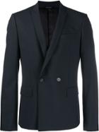 Les Hommes Fitted Double-breasted Blazer - Blue