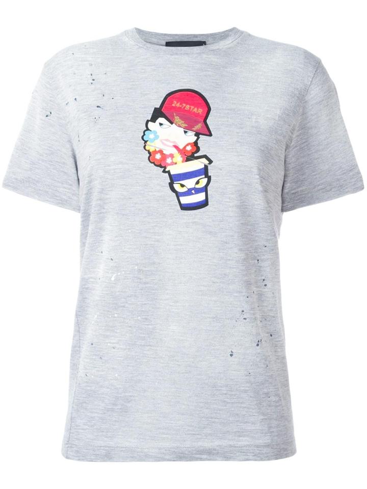 Dsquared2 Drinking Decal T-shirt - Grey