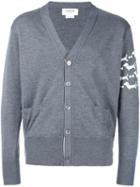 Thom Browne Intarsia Dog Cardigan, Men's, Size: 000, Grey, Wool