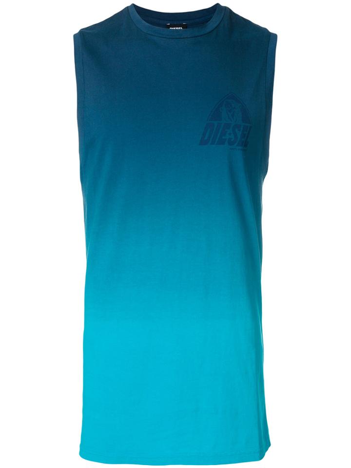 Diesel Gradient Logo Vest - Blue