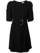 See By Chloé Belted Shirt Dress, Women's, Size: 40, Black, Polyester/viscose
