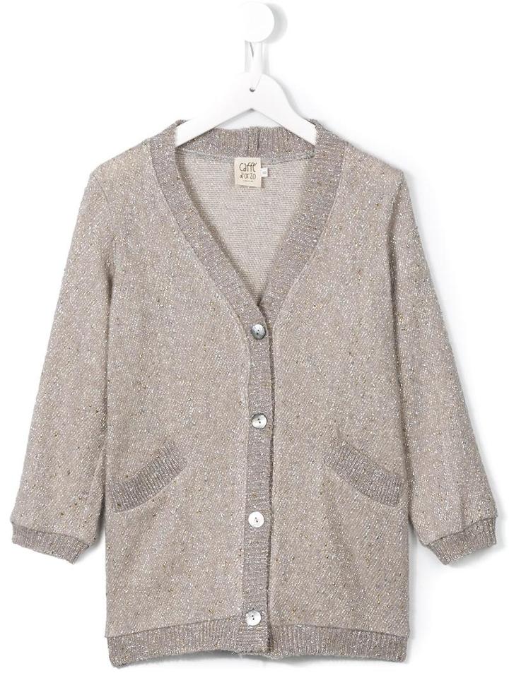 Caffe' D'orzo 'odina' Cardigan, Girl's, Size: 8 Yrs, Brown