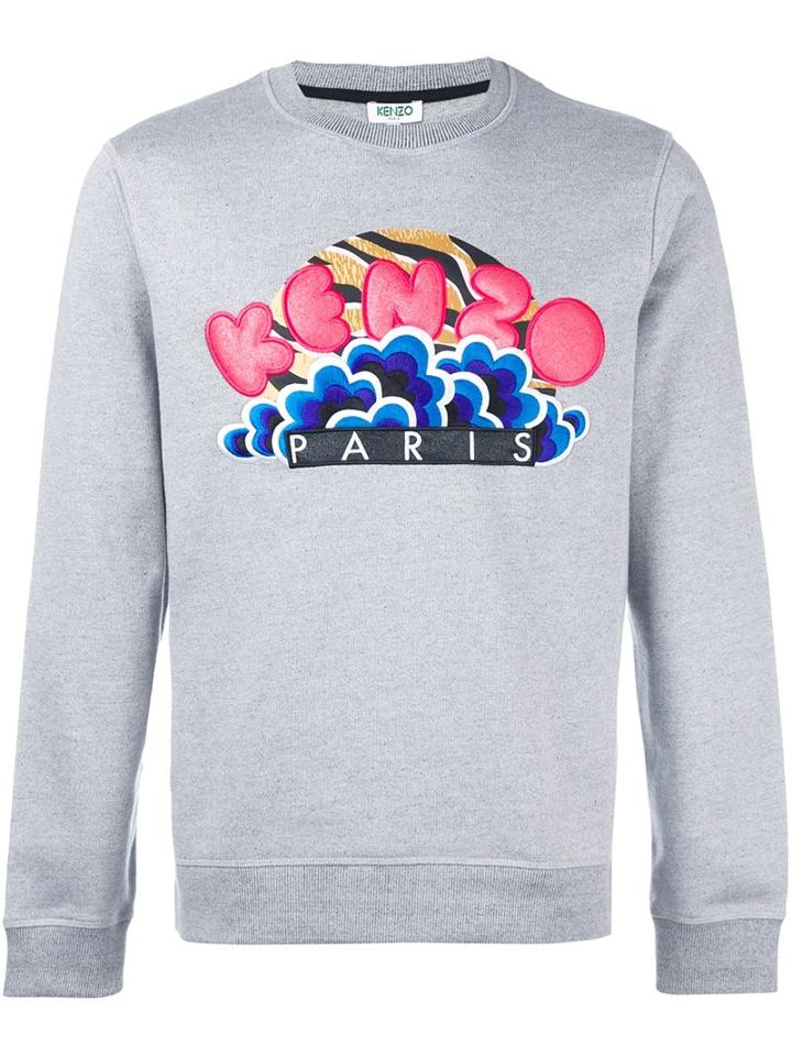 Kenzo 'popcorn' Sweatshirt, Men's, Size: Large, Grey, Cotton