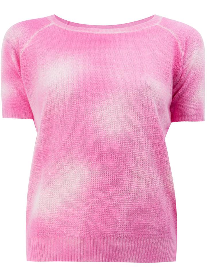 Avant Toi Faded Effect T-shirt - Pink & Purple