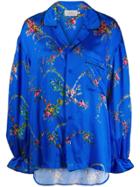 Preen By Thornton Bregazzi Floral Pyjama Shirt - Blue