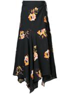 A.l.c. Floral Print Wrap Skirt - Black