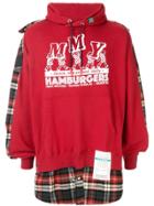 Maison Mihara Yasuhiro Deconstructed Shirt Hoodie - Red