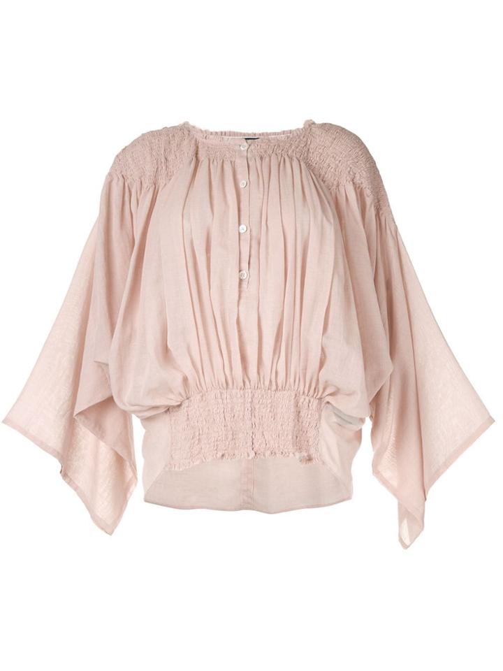 Ann Demeulemeester Smock Detailed Blouse - Pink