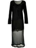 Comme Des Garçons Vintage Long-sleeve Midi Dress - Black