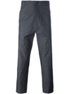 Société Anonyme Punto Cavallo Stitch Detail Cropped Trousers, Men's, Size: Small, Grey, Cotton