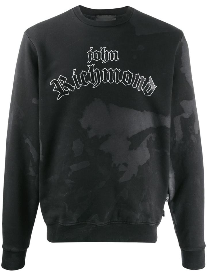 John Richmond Relaxed-fit Logo Print Sweatshirt - Black