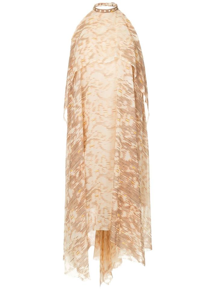 Kitx Ikat Printed Backless Halter Dress - Brown