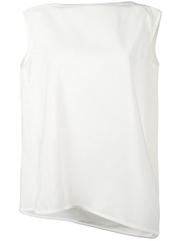 Rick Owens - Sleeveless Draped Blouse - Women - Silk/cotton/viscose - 42, Women's, White, Silk/cotton/viscose