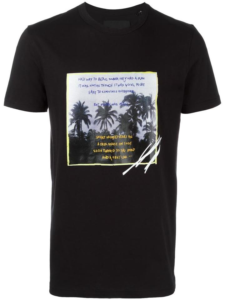 Blood Brother Palm Trees Print T-shirt, Men's, Size: Xl, Cotton